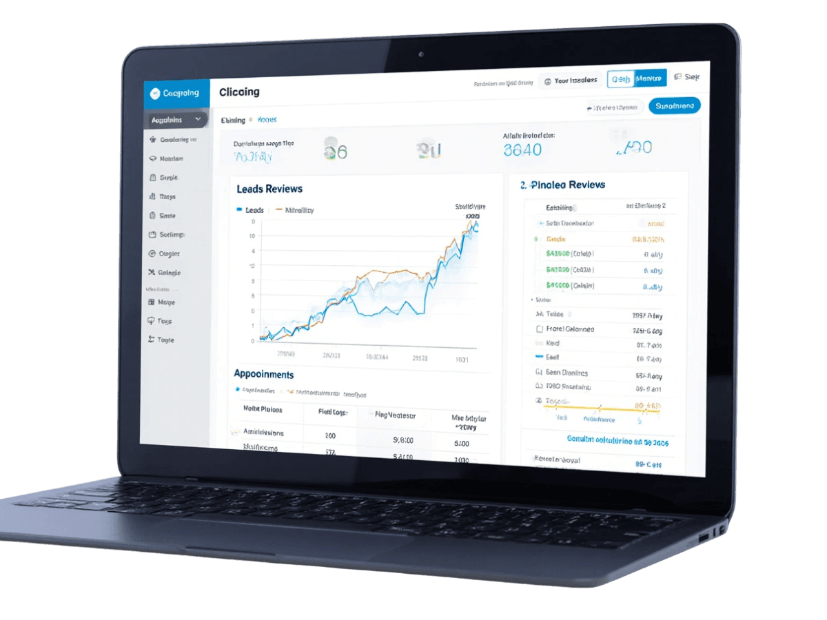Dashboard with lead growth results