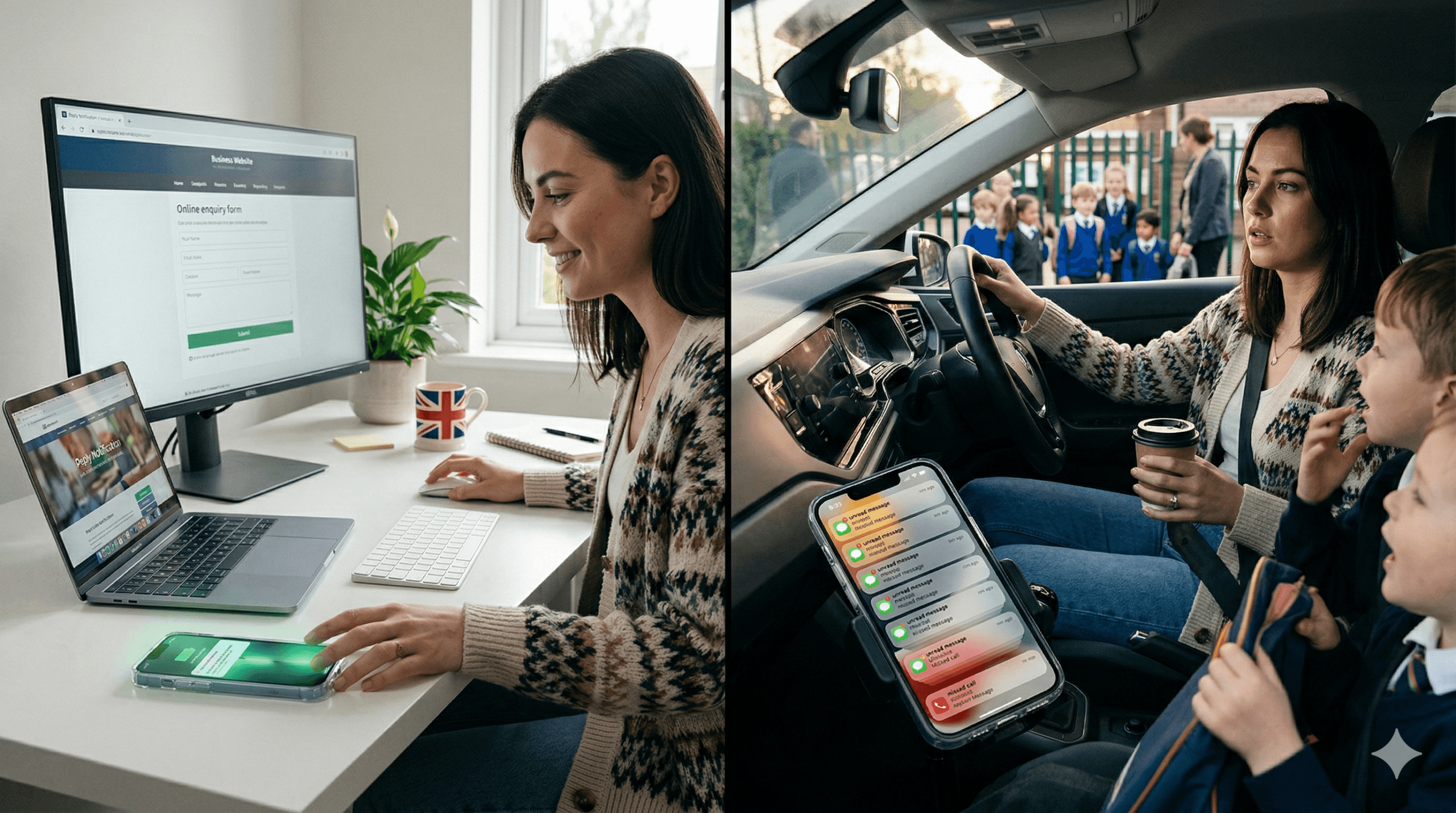 Lead response timing comparison showing immediate reply versus delayed response